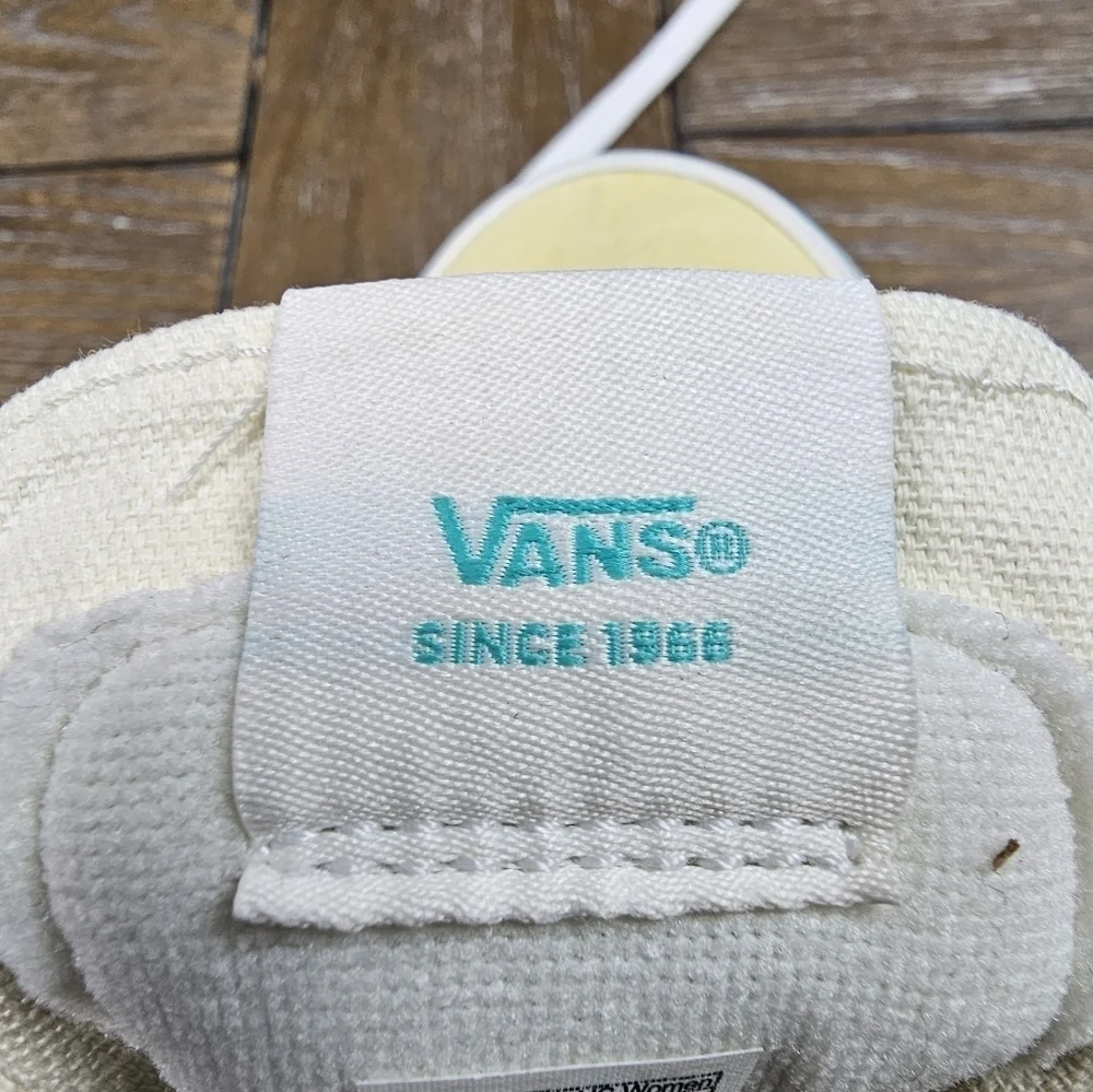 Vans Sk8-Low Checkerboard Banana Cream Sneakers, Men's Size 8.5, Women's 10